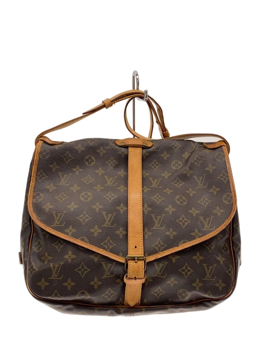 【中古】LOUIS VUITTON◆1)ソミュール35_モノグラム・キャンバス/レザー/BRW【バッグ】｜2ｎｄ STREET 店