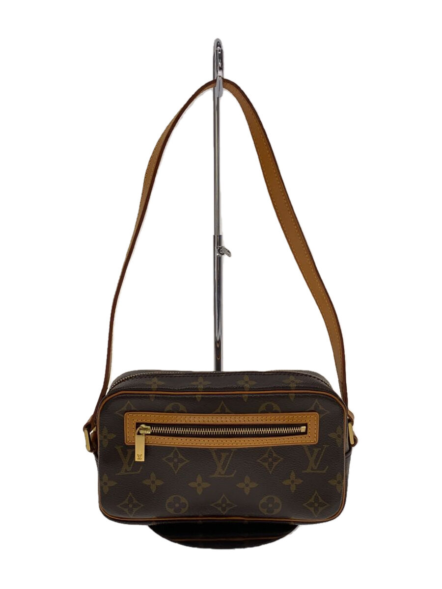 【中古】LOUIS VUITTON◆ポシェット・シテ_モノグラム・帆布_BRW/PVC/BRW【御徒面子】