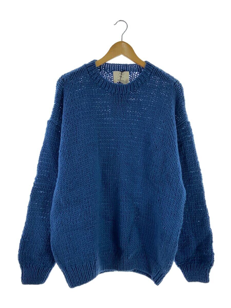 【中古】bukht◆ニット・セーター(厚手)/one/ウール/BLU/無地/BT23F00100【メンズウェア】|2nd STREET 店