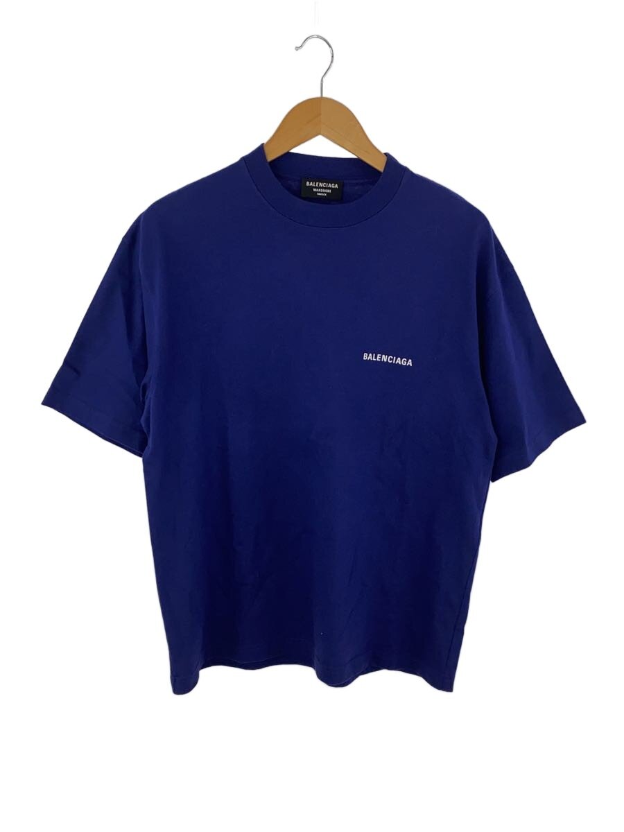 【中古】BALENCIAGA◆うしろ側ロゴタイプ/LOGO TEE/プルオーバー/XS/綿織物/NVY/612966//【メンズウェア】