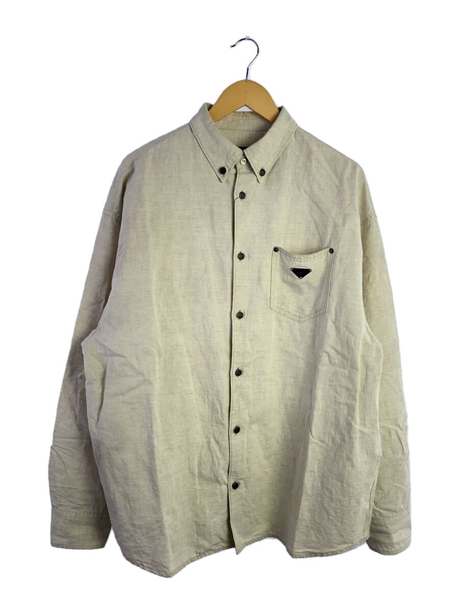 【中古】PRADA◆長袖プルオーバー/S/綿織物/CRM/ACU1 2024 5326【メンズウェア】