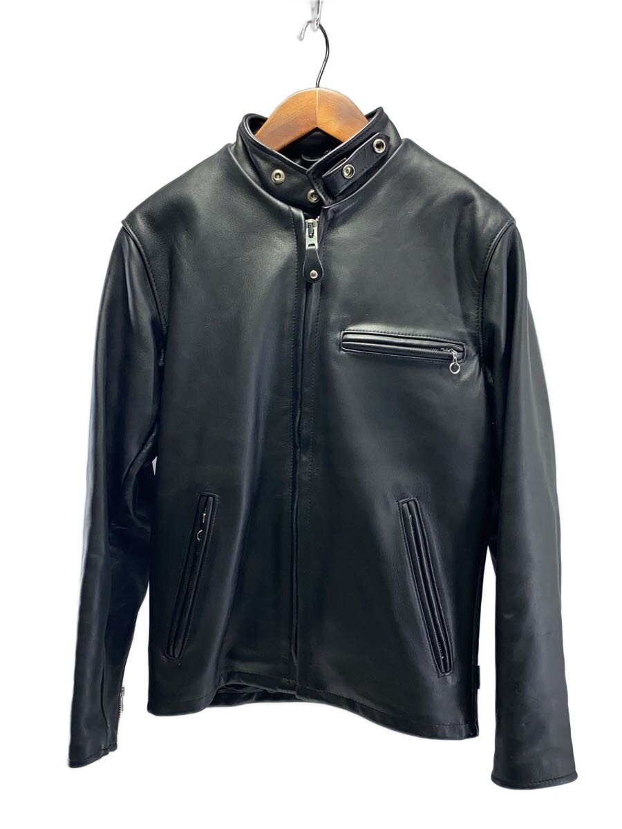 【中古】Schott◆レザージャケット・ブルゾン/36/レザー/ブラック/無地【メンズウェア】｜2ｎｄ STREET 店