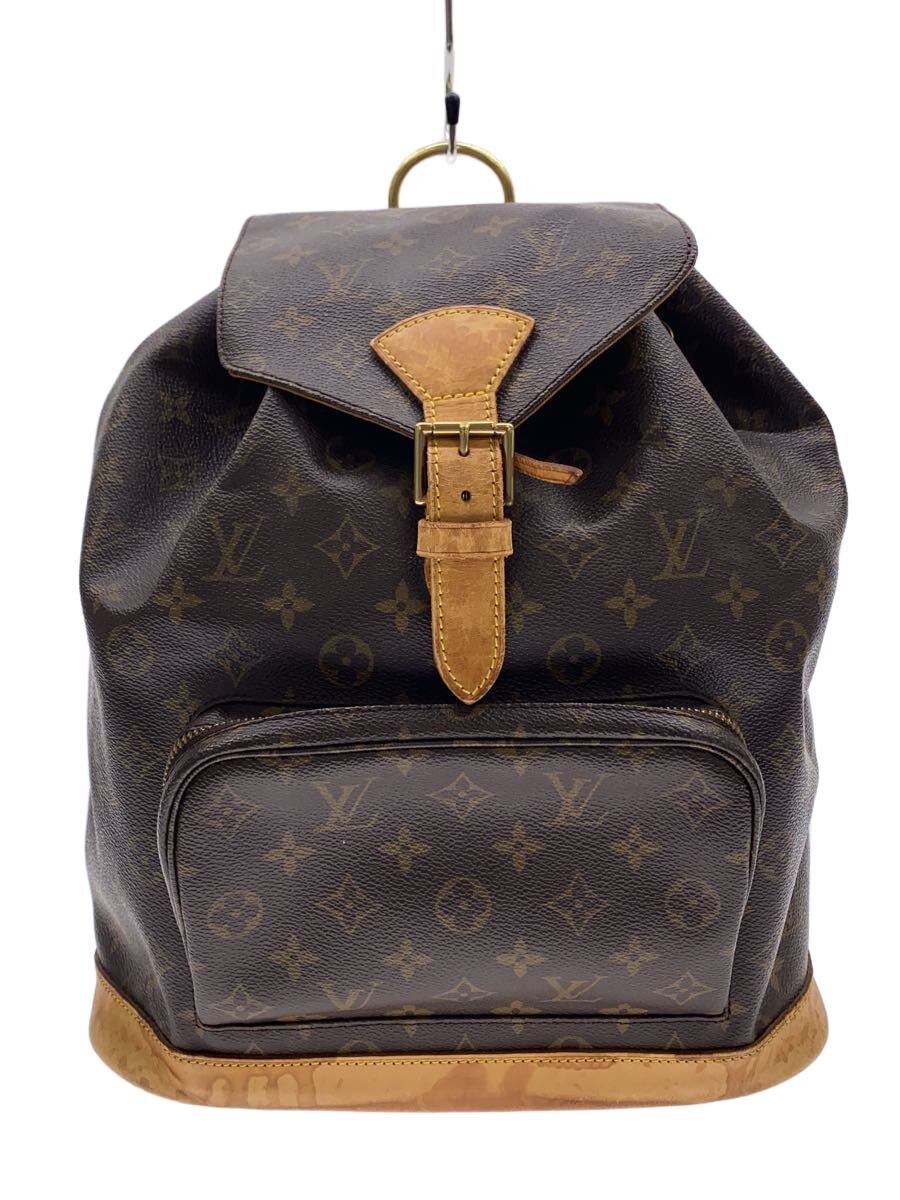 【中古】LOUIS VUITTON◆1)ミニ・モン掏摸_モノグラム・帆布/PVC/BRW【御徒面子】