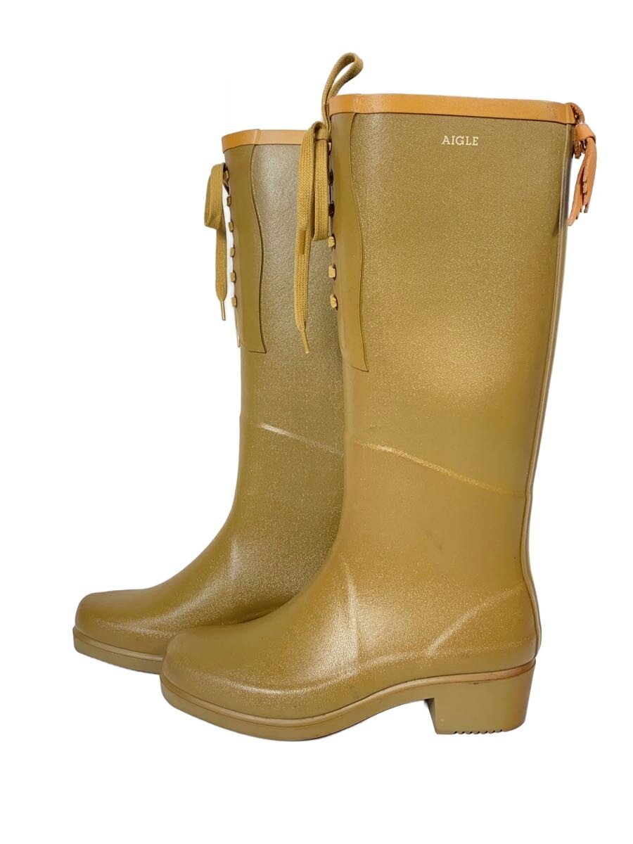 【中古】AIGLE◆レインブーツ/39/KHK/8609-52905【シューズ】