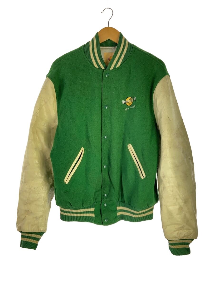 【中古】HARD ROCK CAFE◆80S～90S/USA製/レザー切替/スタジャン/XL/ウール/GRN//【メンズウェア】｜2ｎｄ STREET 店