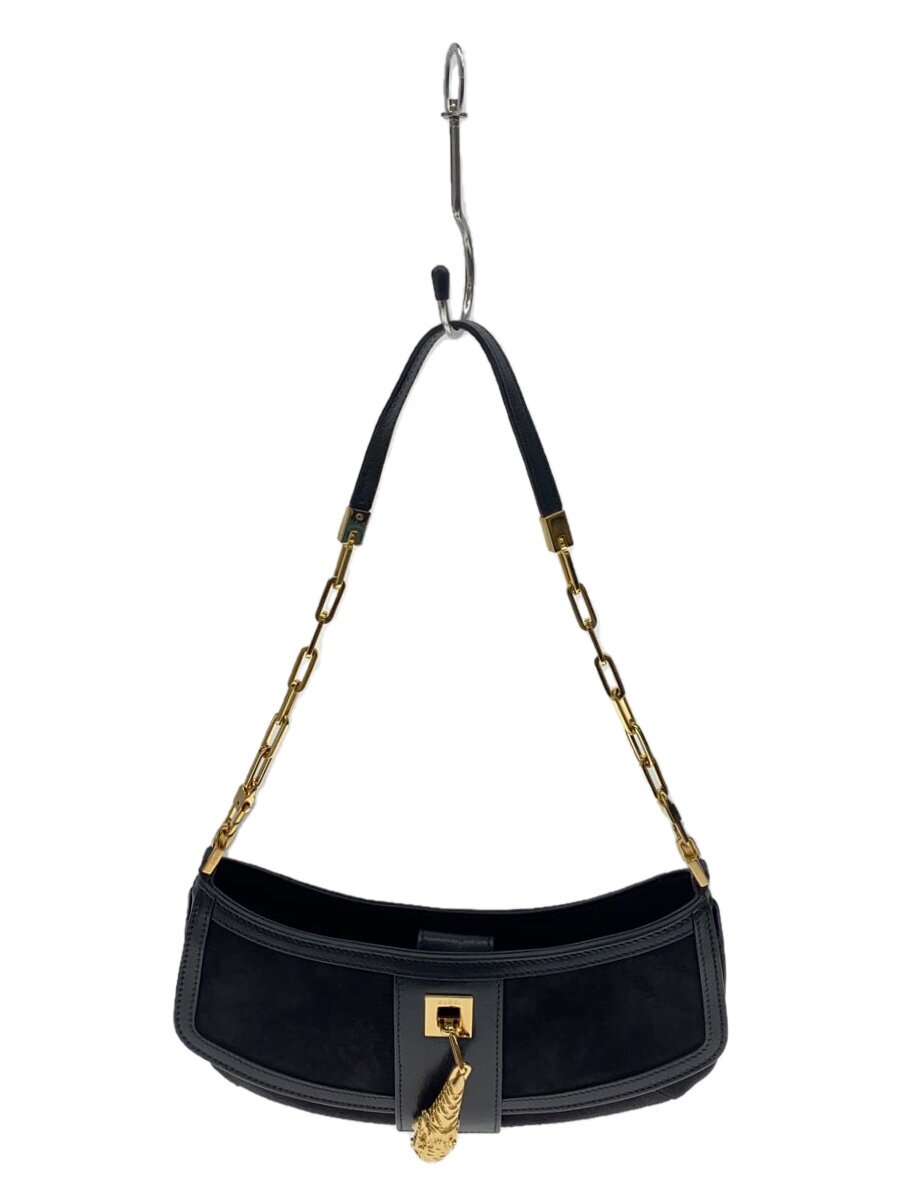 【中古】GUCCI◆タイガーヘッドチェーン/スウェード/BLK/無地/764156【バッグ】|2nd STREET 店