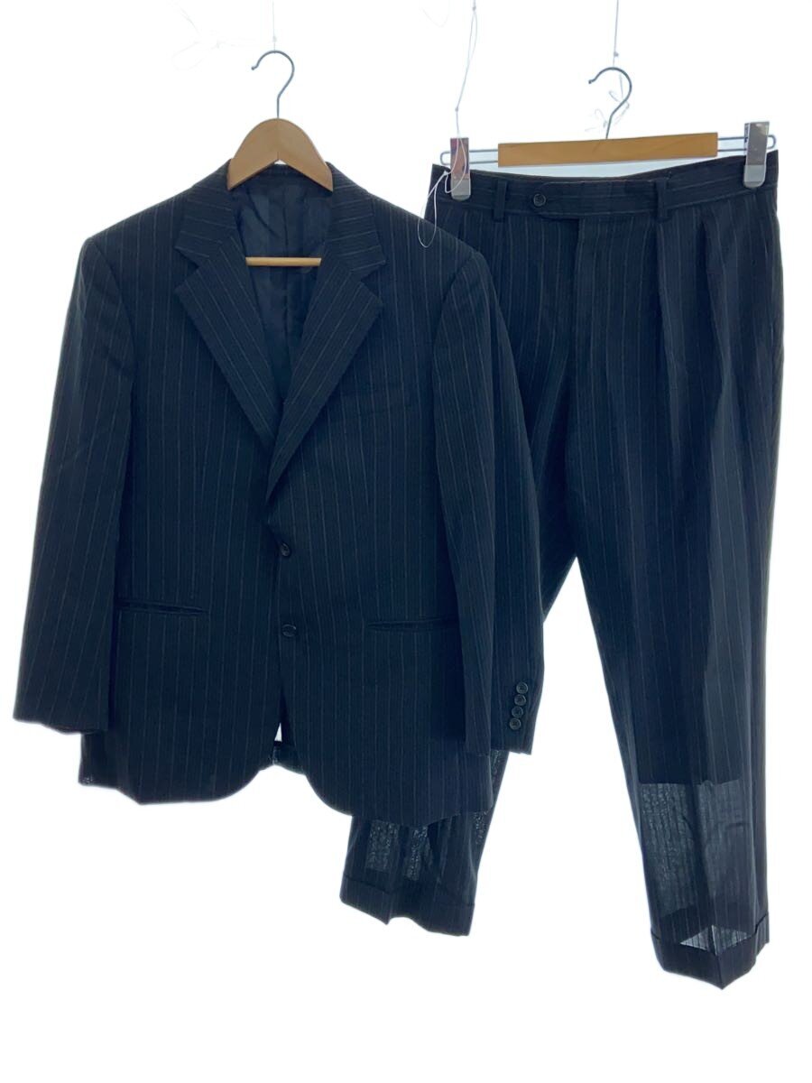 【中古】BURBERRY LONDON◆背広/--/羊毛/BLK/縞模様/BBD61-810-09//【メンズウェア】
