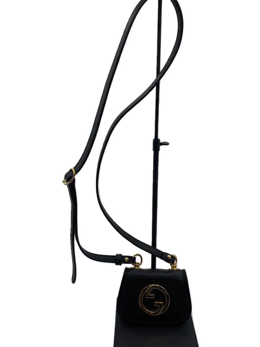 【中古】GUCCI◆ショルダーバッグ/レザー/BLK/無地/698635//【バッグ】｜2ｎｄ STREET 店 53,196円
