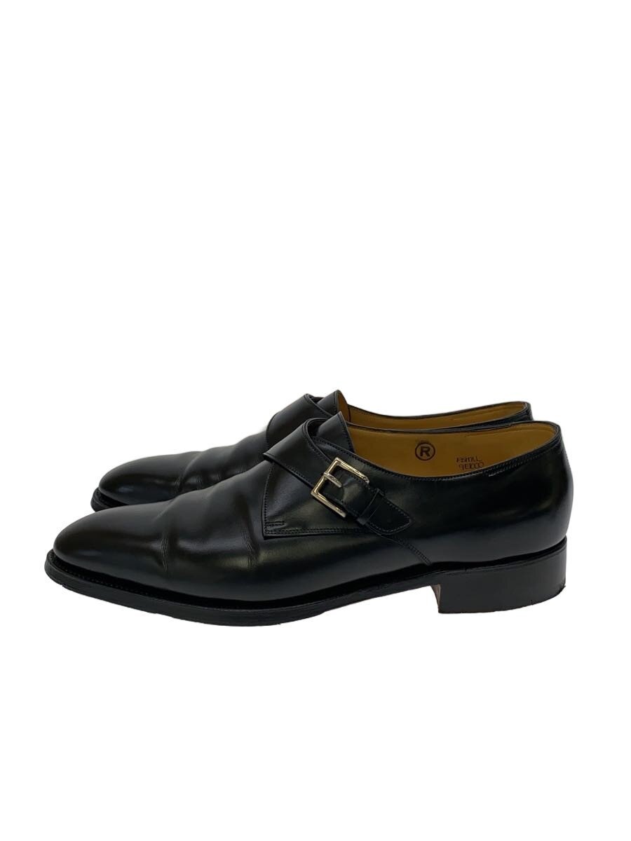 【中古】JOHN LOBB◆SWYRE/シングルモンク/お召しものシューズ/--/BLK/なめし革/履きシワ【シューズ】