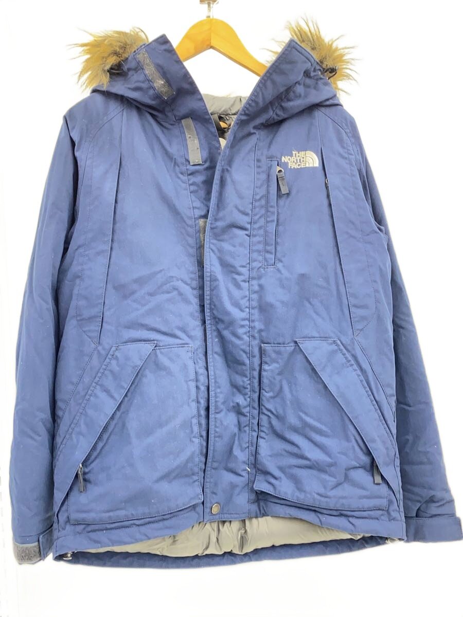 【中古】THE NORTH FACE◆ELEBUS JACKET_エレバスジャケット/S/ナイロン/BLU/無地【メンズウェア】