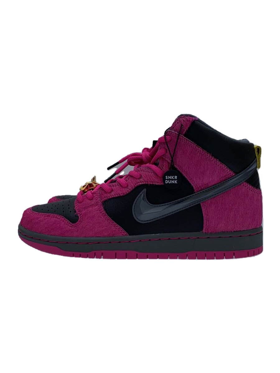 【中古】NIKE◆×Run The Jewels/DUNK HIGH PRO/黒曳き船/26珊/PNK/ハラコ/DX4356-600【シューズ】