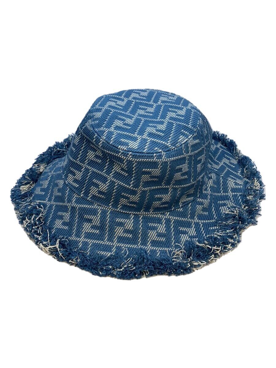 【中古】FENDI◆井戸釣瓶かぶり笠/S/ジーンズ/BLU/総柄/レディース【服飾雑貨他】