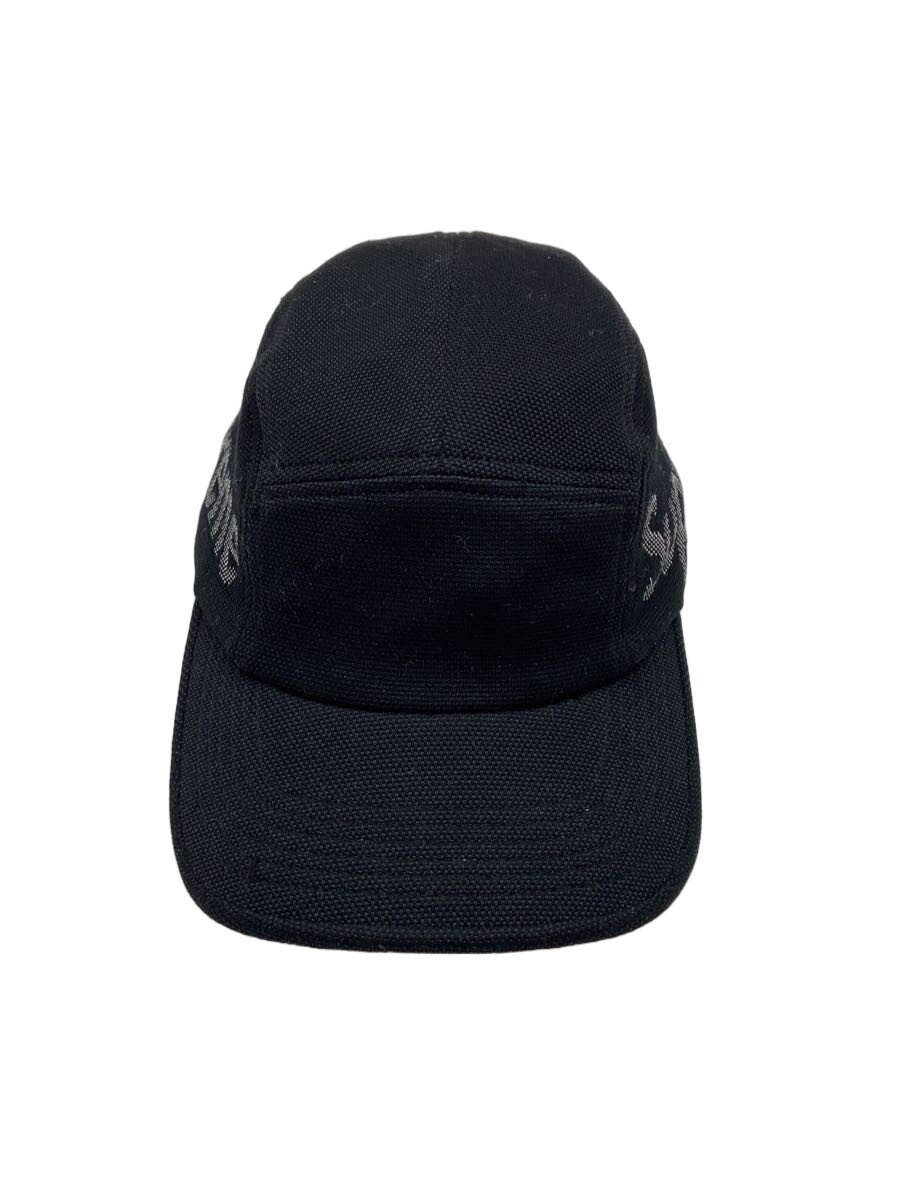 【中古】Supreme◆旗がしら/--/綿織物/黒いこと/メンズ/Jacquard Pique Camp Cap【服飾雑貨他】