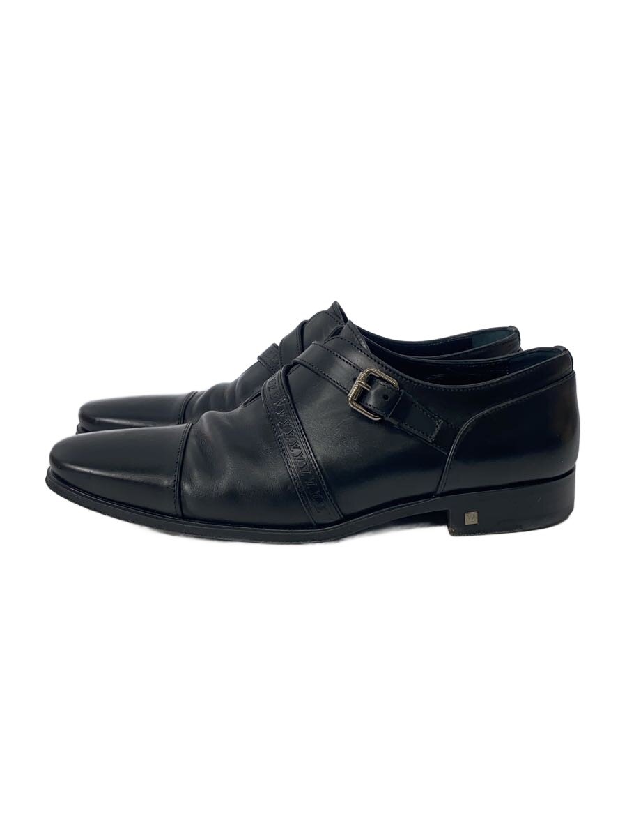 【中古】LOUIS VUITTON◆お召しものシューズ/US7/BLK/なめし革【シューズ】