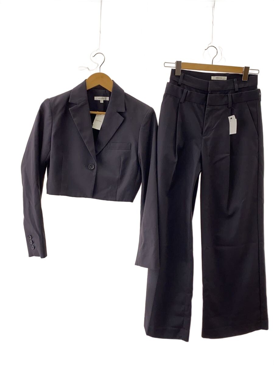 【中古】MOUSSY◆セットアップ/1/ポリエステル/GRY/無地/010HS30-0350【レディースお召しもの】