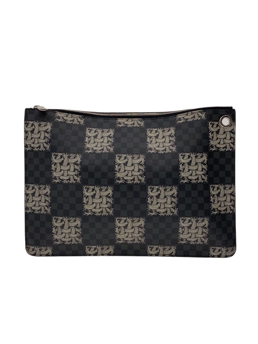 【中古】LOUIS VUITTON◆ポシェット・ジュールGM_ダミエ・グラフィット/PVC/BLK【バッグ】|2nd STREET 店