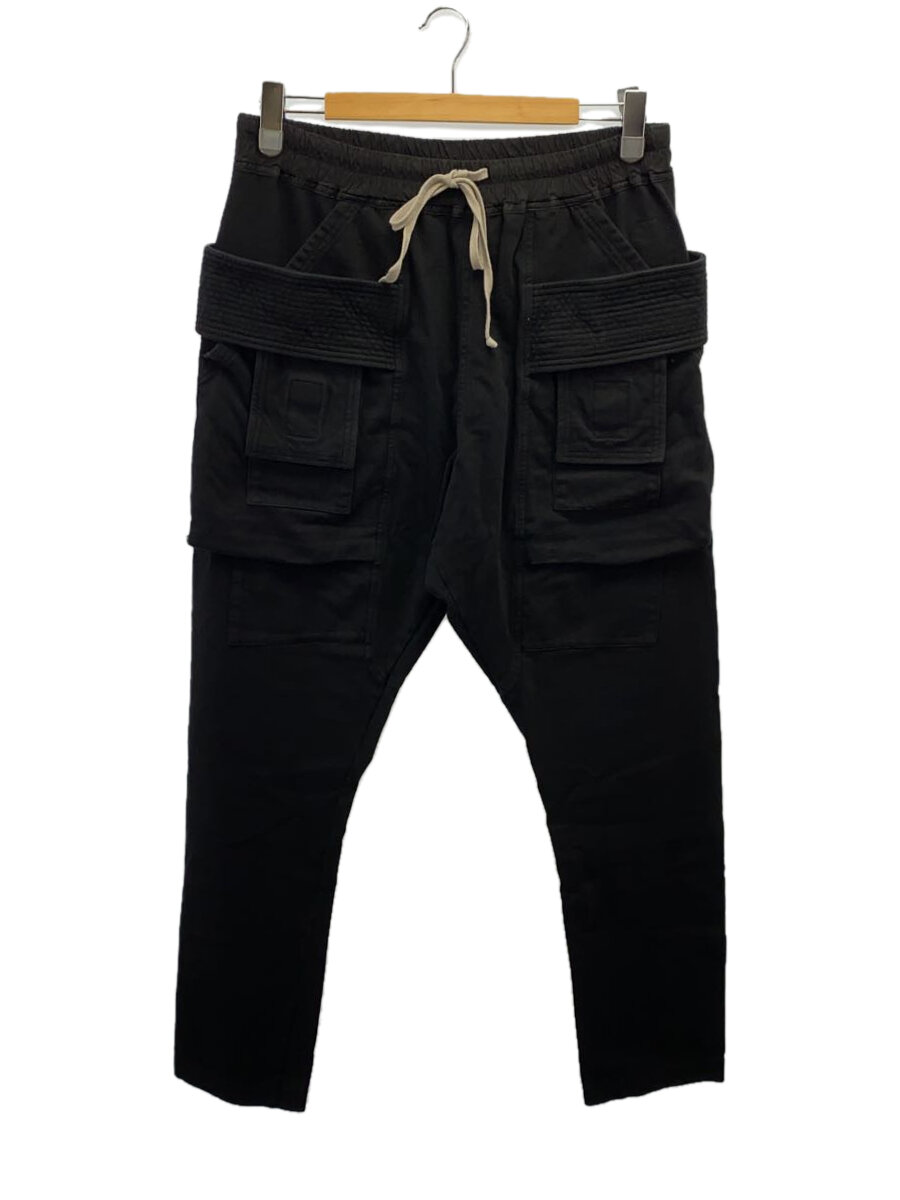 【中古】RICK OWENS DRKSHDW◆カーゴパンツ/L/綿織物/BLK/DU01D1376-RIG/CREATCH CARGO DRAWSTRING//【メンズウェア】