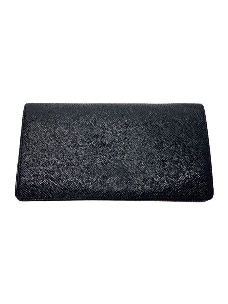 【中古】LOUIS VUITTON◆ポルト・バルール・カルト・クレディ_タイガ_BLK/レザー/BLK/メンズ【服飾雑貨他】