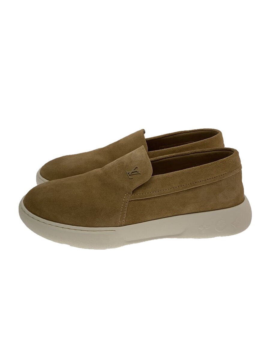 【中古】LOUIS VUITTON◆置き目毛革/US8/BEG/スウェード【シューズ】