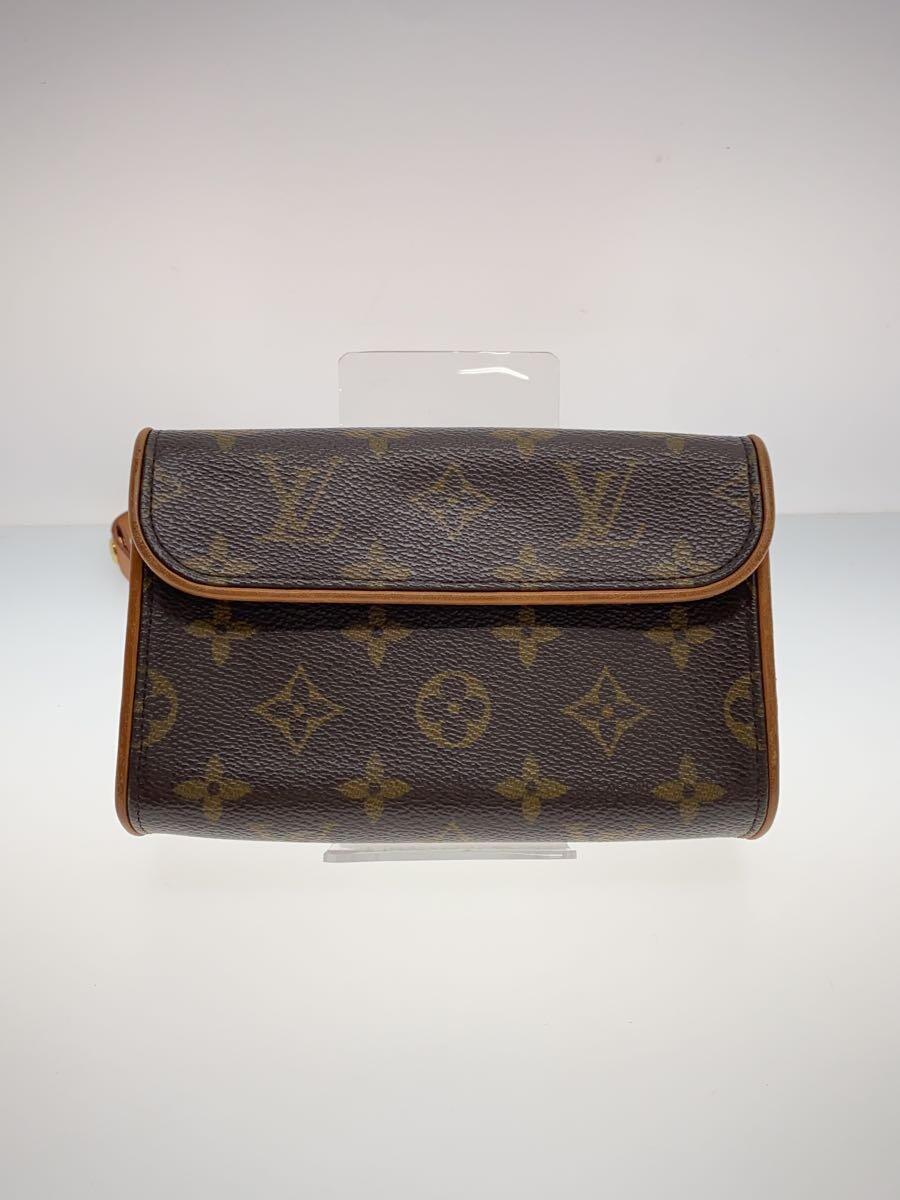 【中古】LOUIS VUITTON◆ポシェット・フロランティーヌ_モノグラム・帆布_BRW/PVC/BRW/ショルダーバッグ/合財袋【御徒面子】