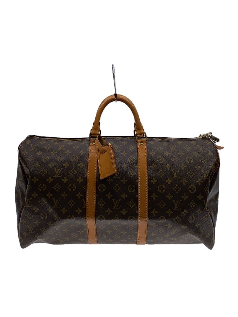 【中古】LOUIS VUITTON◆キーポル55_モノグラム・帆布_BRW/PVC/BRW/モノグラム【御徒面子】