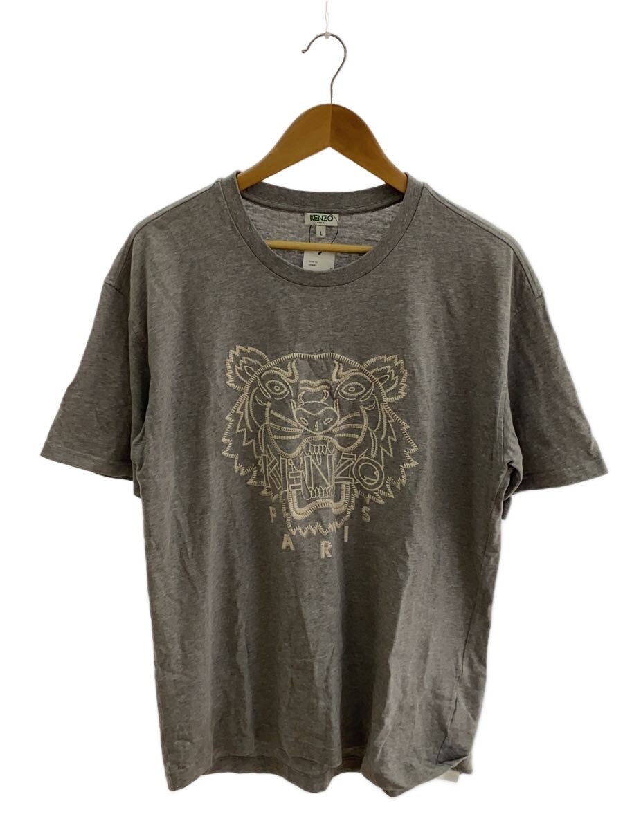 【中古】KENZO◆虎刺しゅうプルオーバー/L/綿織物/GRY//【メンズウェア】