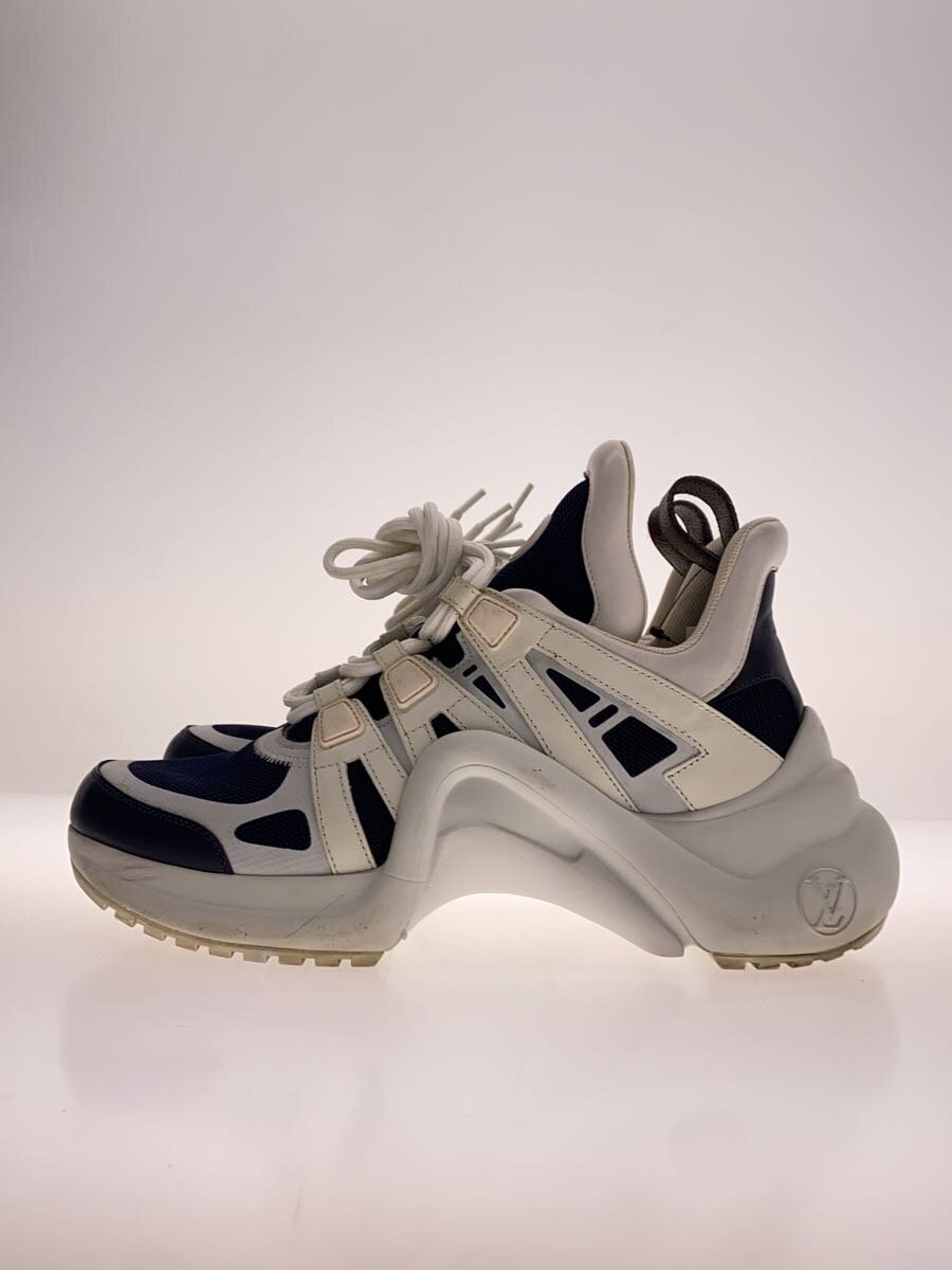 【中古】LOUIS VUITTON◆ハイカットスニーカー/39/WHT/なめし革【シューズ】
