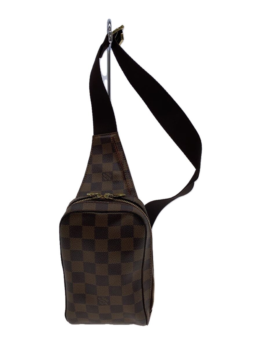【中古】LOUIS VUITTON◆ジェロニモス_ダミエ・エベヌ_BRW/PVC/BRW【御徒面子】