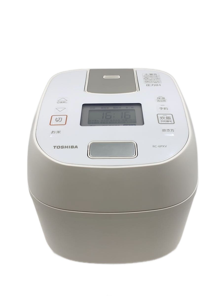 【中古】TOSHIBA◆炊飯器 RC-6PXR(W)【家電・ビジュアル・オーディオ】