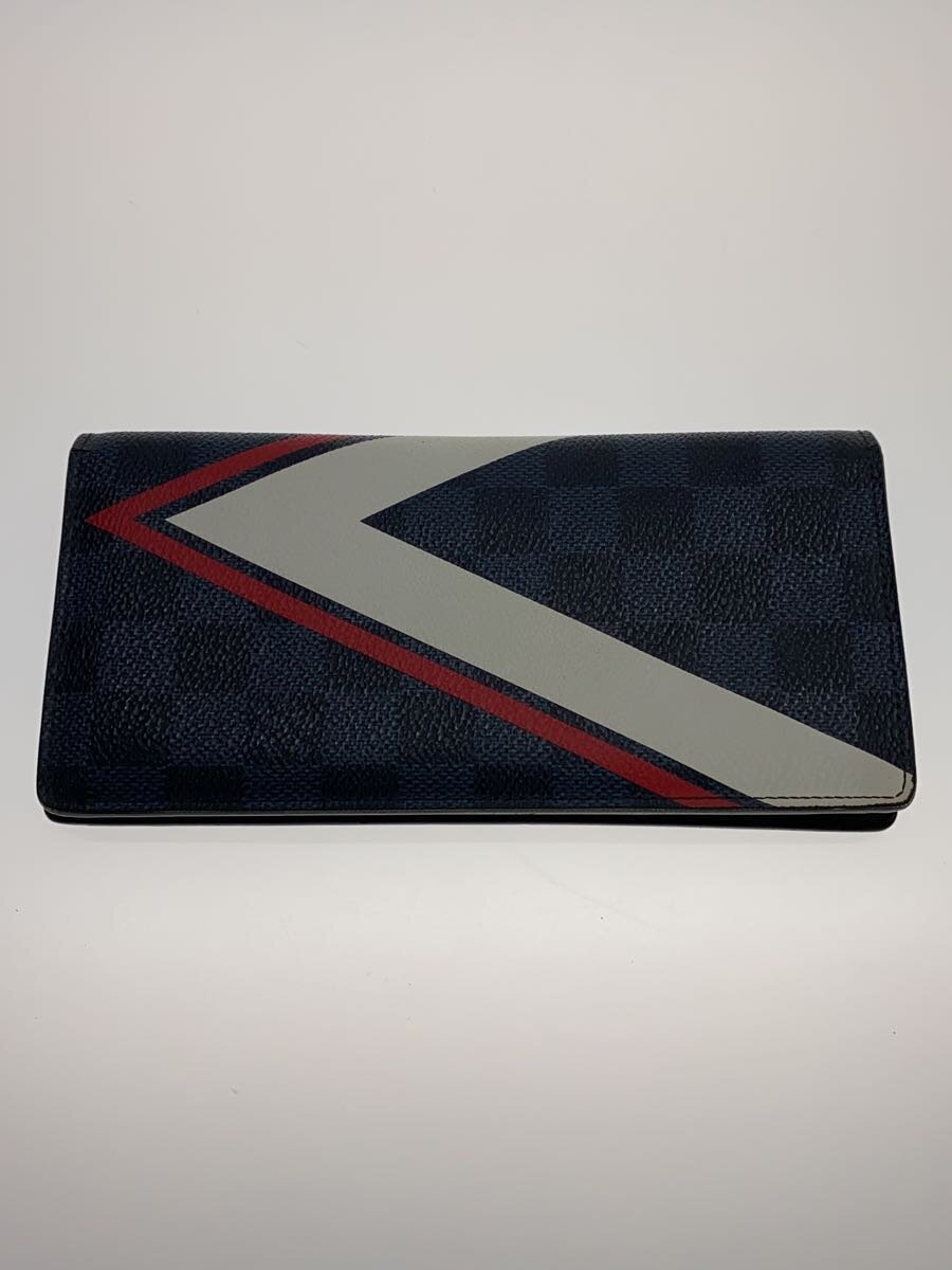 【中古】LOUIS VUITTON◆長紙入れ/--/NVY/総柄/メンズ/N64003【服飾雑貨他】
