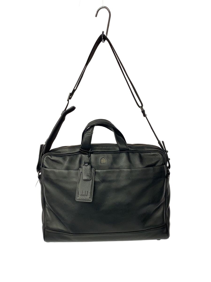 【中古】dunhill◆ショルダーバッグ/なめし革/BLK【御徒面子】