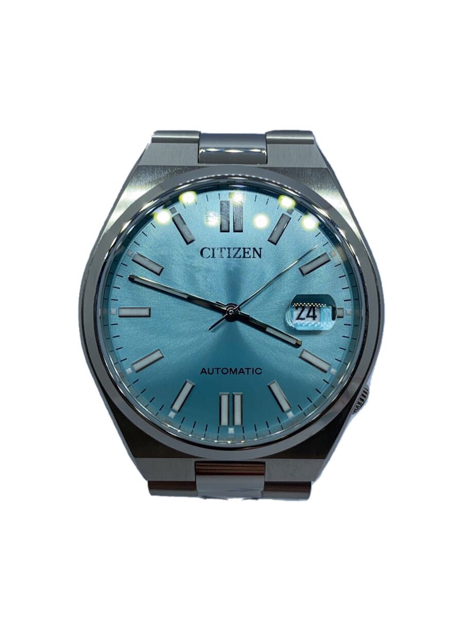 【中古】CITIZEN◆自動小銃巻ウオッチ/アナログ/ステンレス鋼/BLU/SLV/SS/TSUYOSA寄せあわせ//【服飾雑貨他】