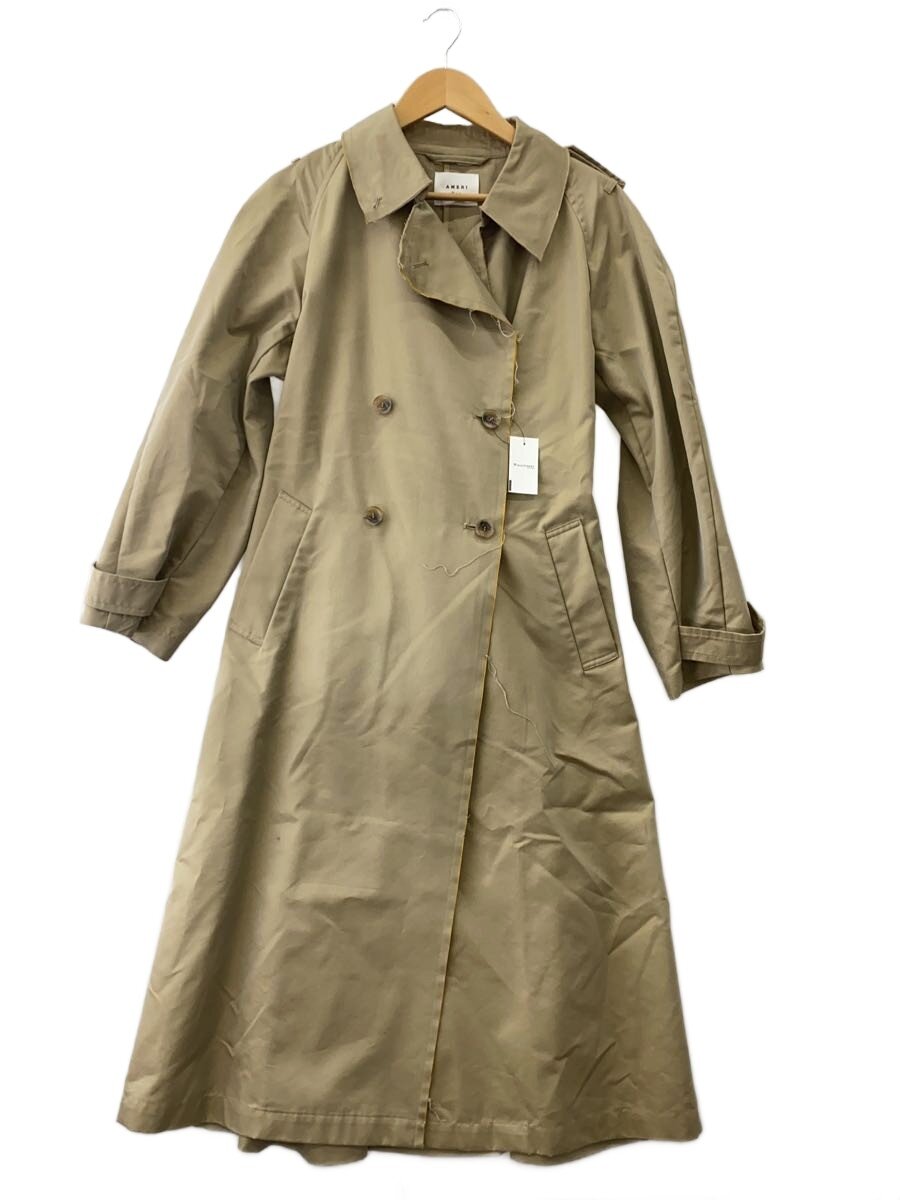 【中古】AMERI◆23AW/CUT OFF CHAMBRAY TRENCH COAT/S/綿織物/ベージュ/01310790010【レディース御召しもの】