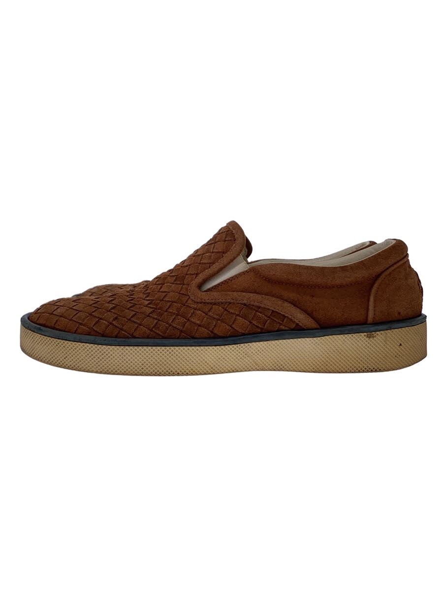 【中古】BOTTEGA VENETA◆イントレチャートスリッポン/シューズ/26糎/BRW/スウェード//【シューズ】