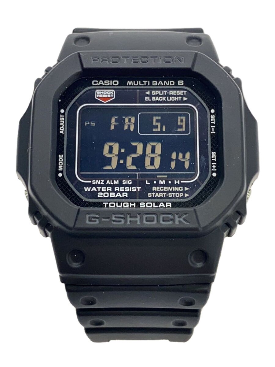 【中古】CASIO◆ソーラーウオッチ_G-SHOCK/デジタル/黒いこと【服飾雑貨他】