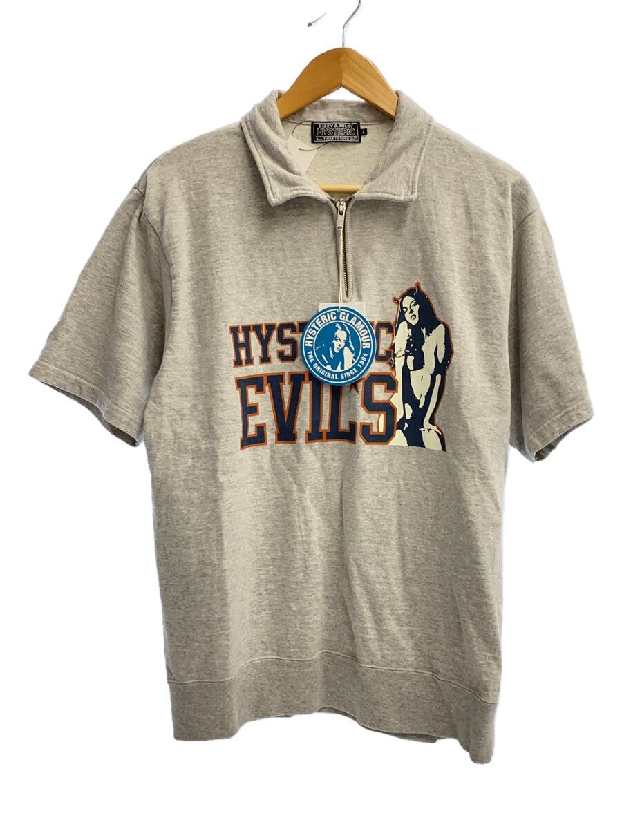 【中古】HYSTERIC GLAMOUR◆EVIL’S 衿付き添い人流汗/L/綿織物/GRY/02251cs05【メンズウェア】
