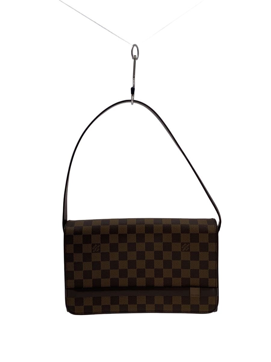 【中古】LOUIS VUITTON◆トライベッカ・ロン_ダミエ・エベヌ/PVC/BRW【御徒面子】