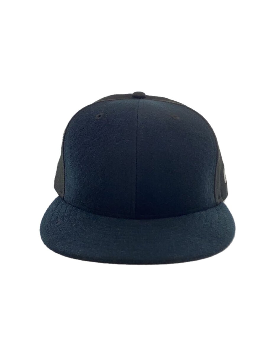 【中古】NEW ERA◆旗がしら/7 3/8/黒いこと/無地/メンズ/×yohji yamamoto POUR HOMME//【服飾雑貨他】