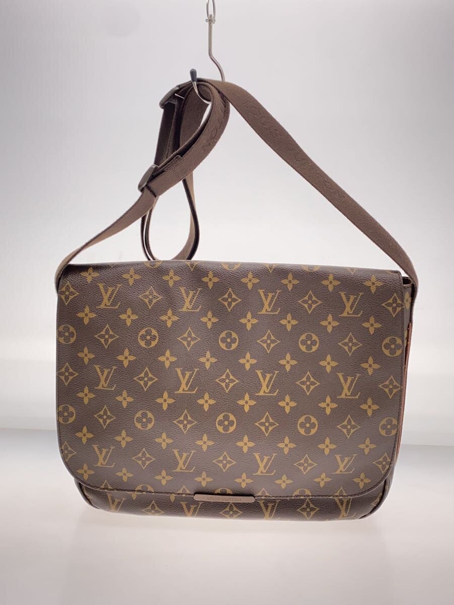 【中古】LOUIS VUITTON◆伝達人MM・ボブール_モノグラム・帆布/PVC/BRW【御徒面子】