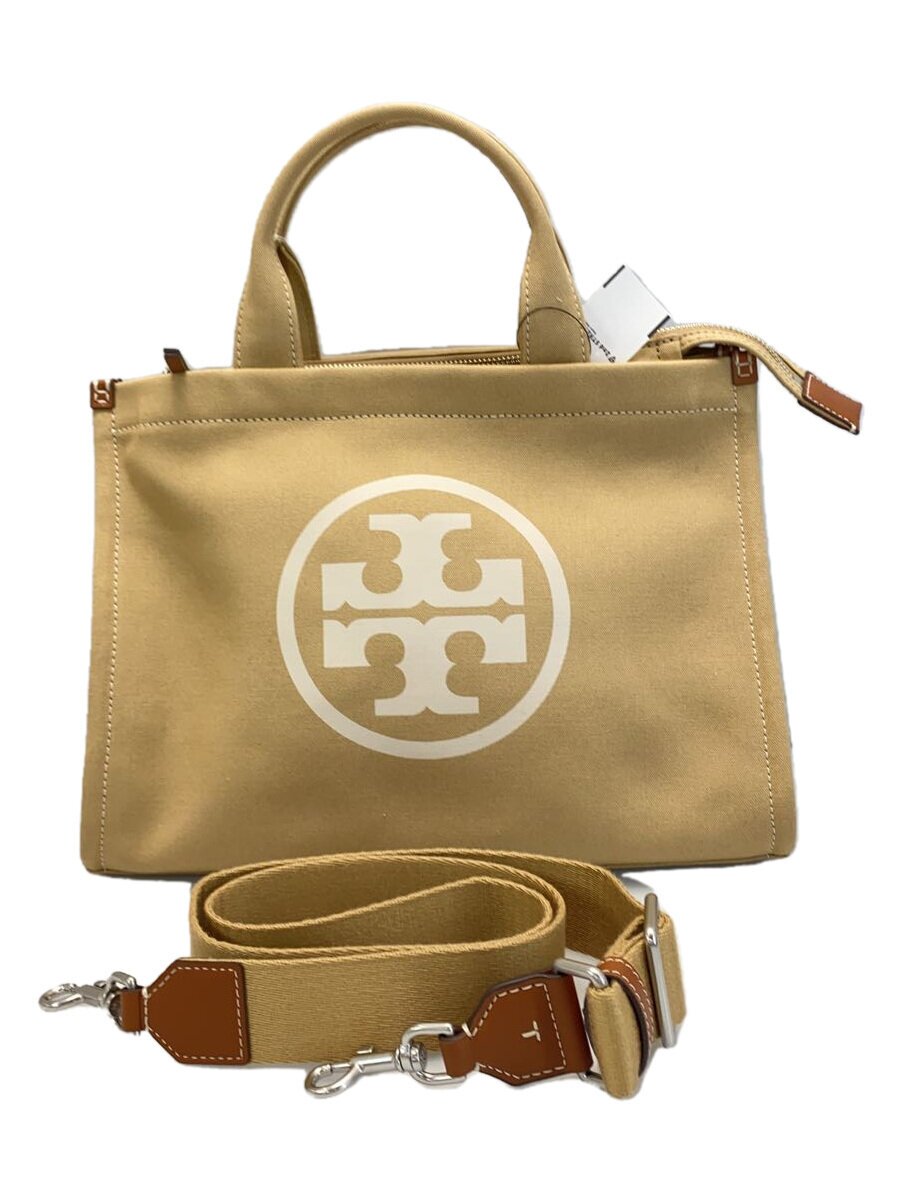 【中古】TORY BURCH◆ELLA CANVAS LEATHER TOTE/ベージュ/153381【バッグ】|2nd STREET 店