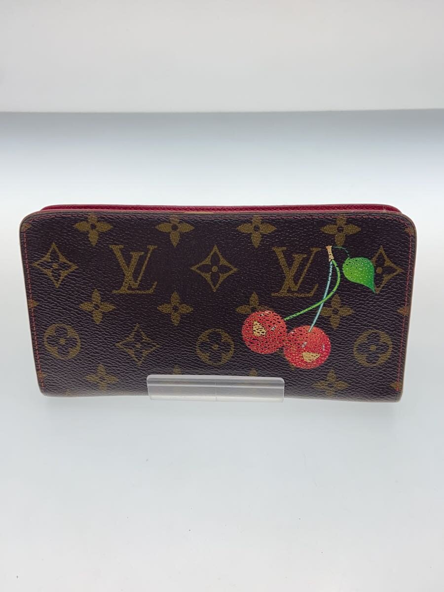 【中古】LOUIS VUITTON◆ポルト・モネ・ジップ_モノグラム・チェリー_BRW/PVC/BRW/レディース【服飾雑貨他】｜2ｎｄ STREET 店