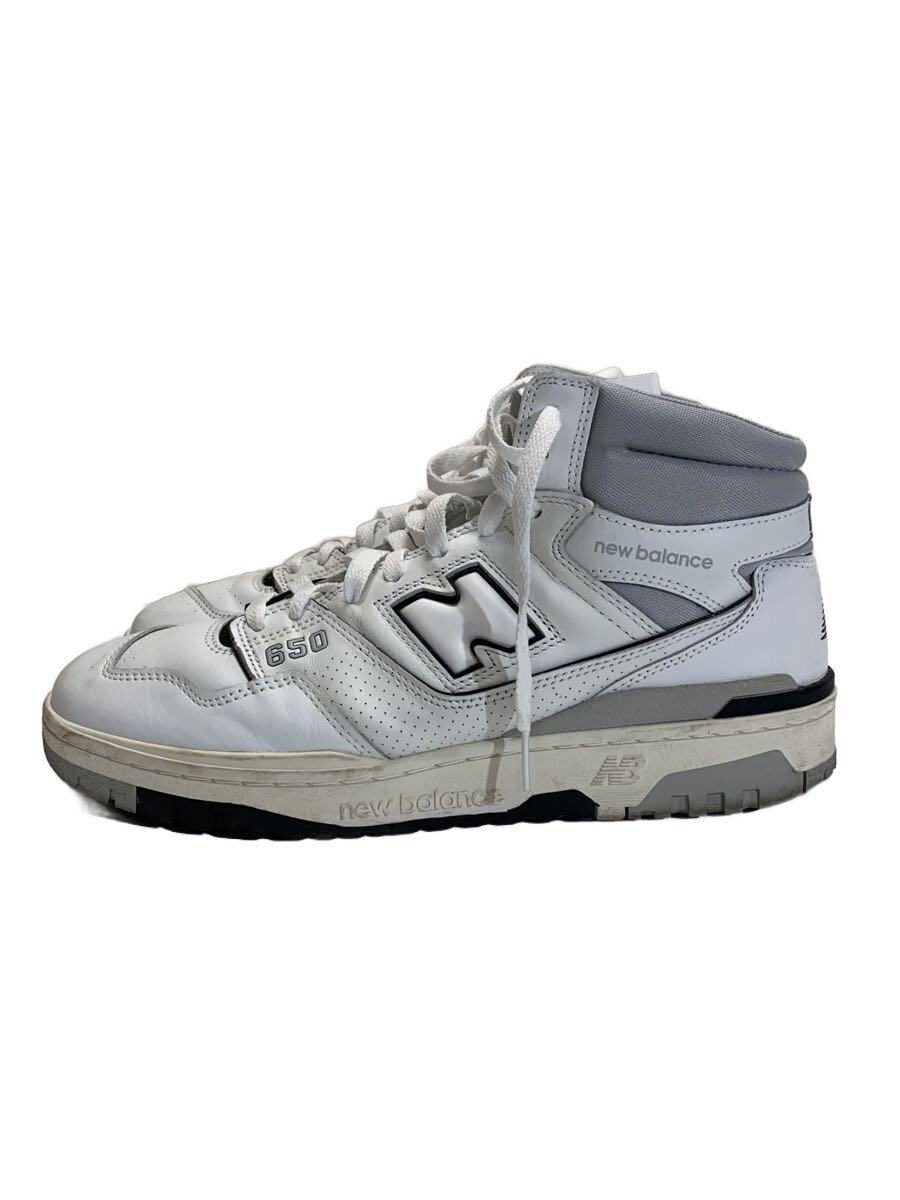 【中古】NEW BALANCE◆BB650/白いこと/28.5糎/WHT//【シューズ】