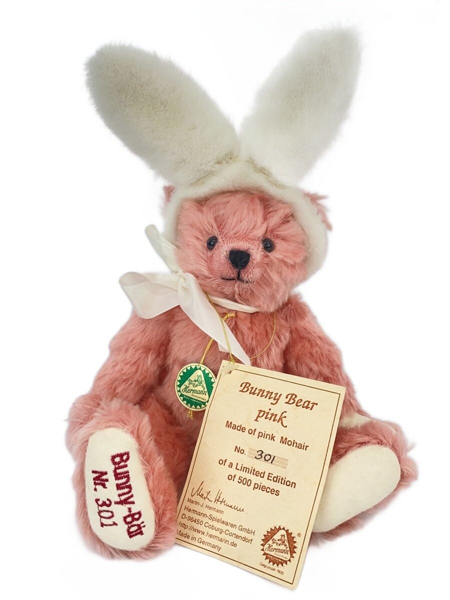 【中古】Hermann/ハーマン/Bunny Bear/500個限定/No301/ピンク/テディベア//【ホビー】