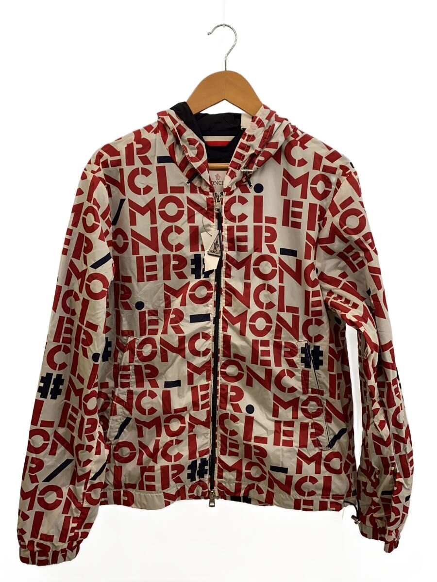 【中古】MONCLER◆19SS/DORFMAN 1952/3/ナイロン/RED/総柄/E10914113505 539L1【メンズウェア】