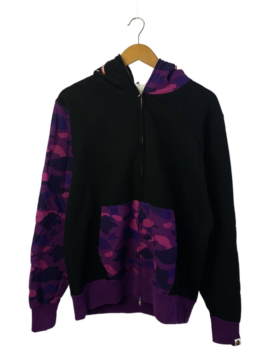 【中古】A BATHING APE◆ジップパーカー/L/綿織物/BLK/001ZPJ801010M【メンズウェア】