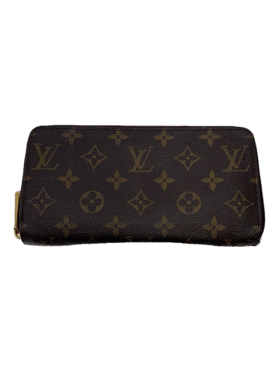 【中古】LOUIS VUITTON◆1)ジッピー・ウォレット_モノグラム・キャンバス_BRW/PVC/BRW/メンズ//【服飾雑貨他】