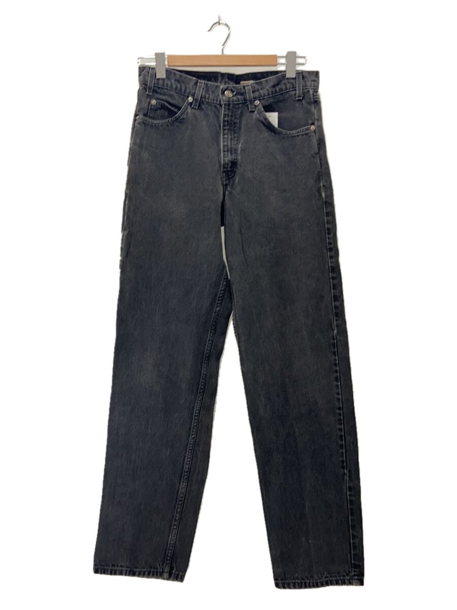 【中古】Levi’s◆90s/550/グアテマラ共和国製/オレンジ色ため桶/下つ方/33/ジーンズ/BLK/無地【メンズウェア】
