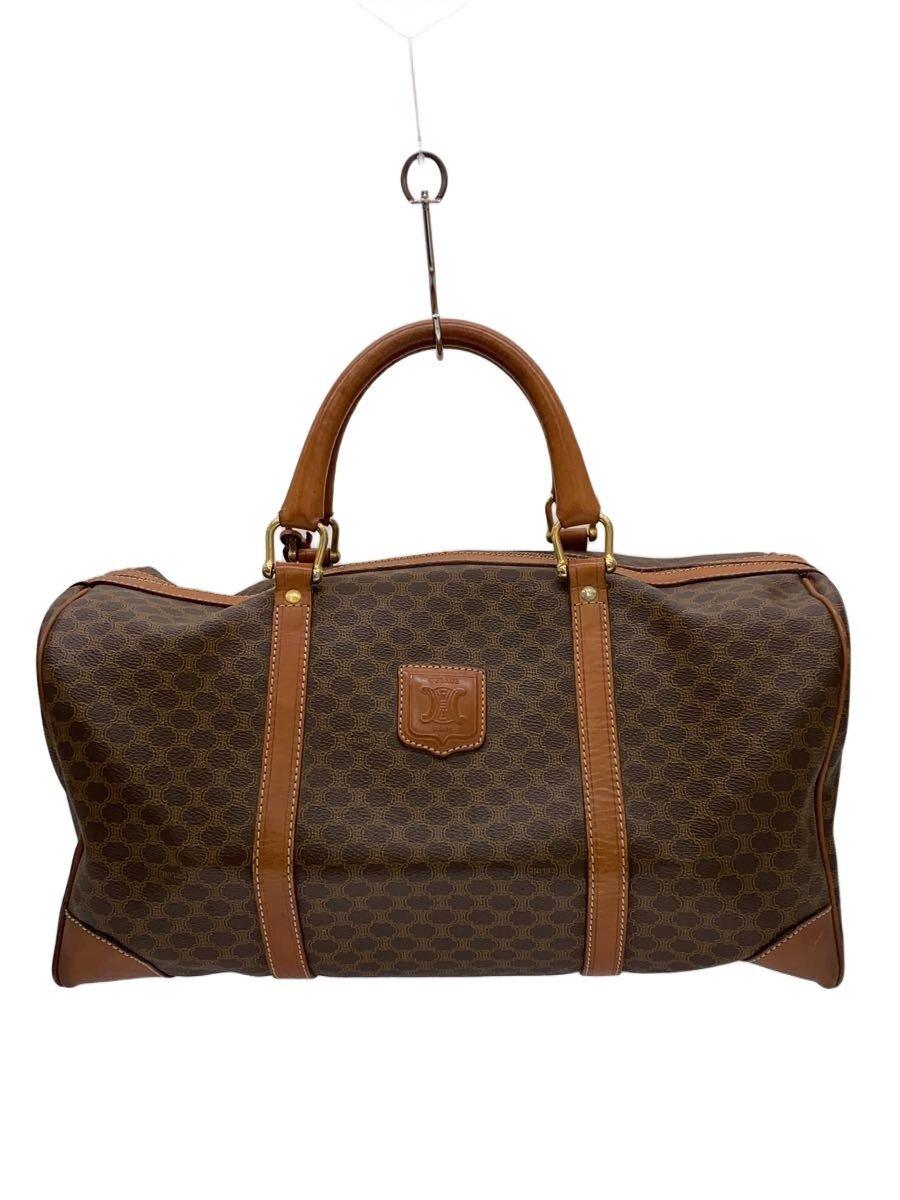 【中古】CELINE◆Macadam Pattern Mini Boston Bag/PVC/BRW/総柄/M11【御徒面子】