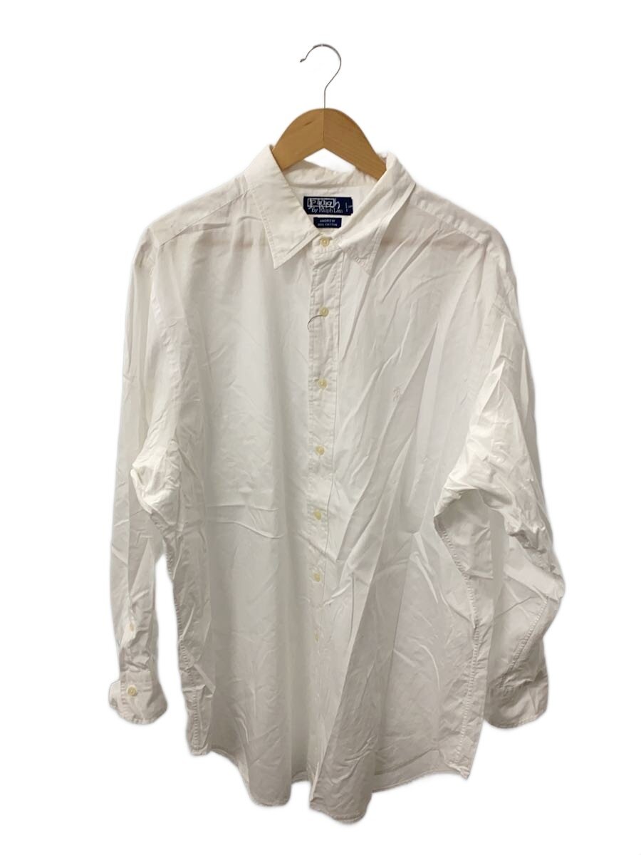 【中古】POLO RALPH LAUREN◆長袖ティーシャツ/17.5/綿織物/WHT//【メンズウェア】
