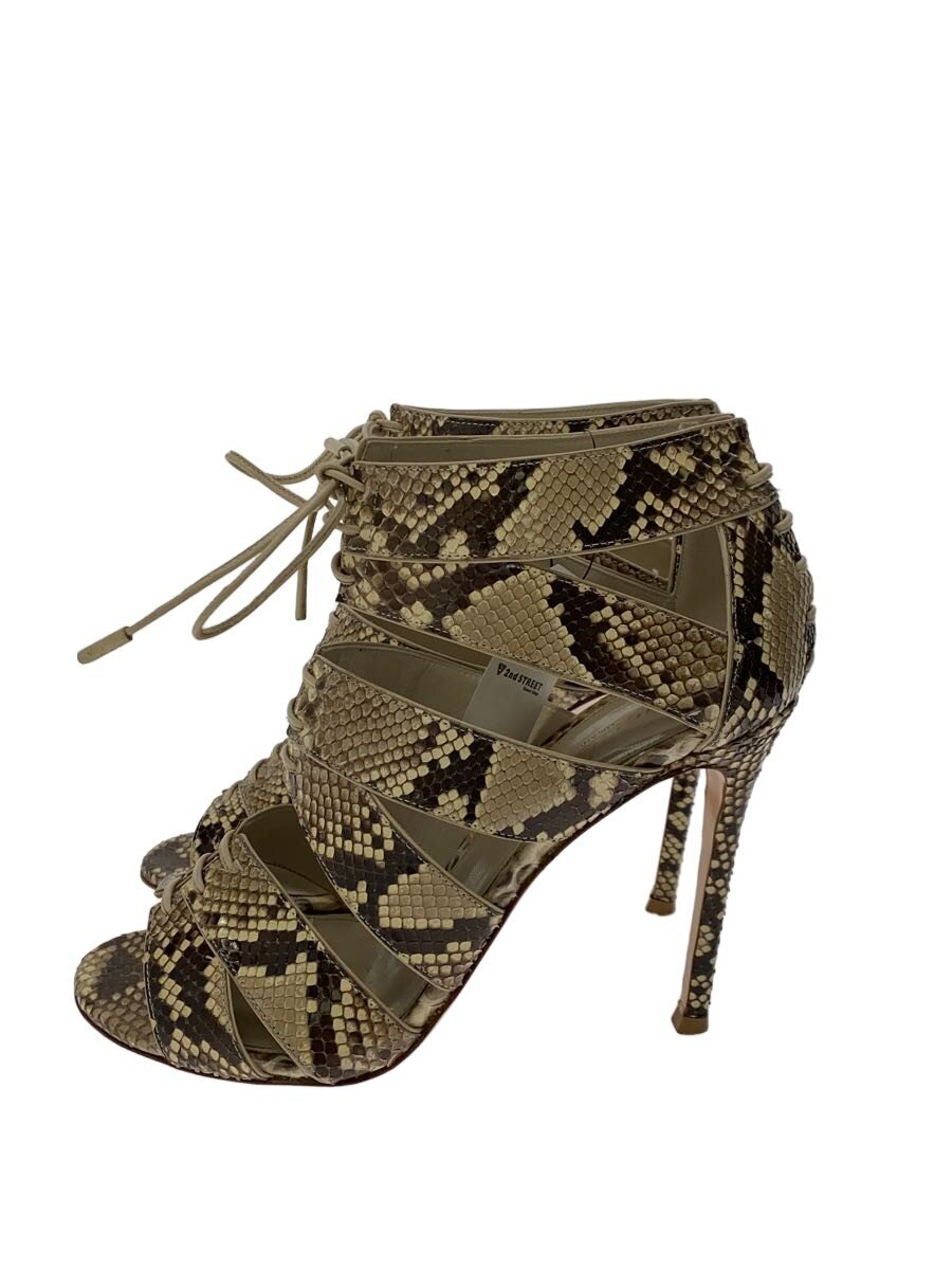 【中古】Gianvito Rossi◆パイソン柄サンダル/38/6933 8040【シューズ】